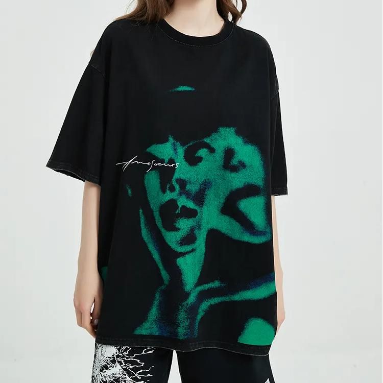 Oversized Soulmate Shadow Hip Hop T-Shirt