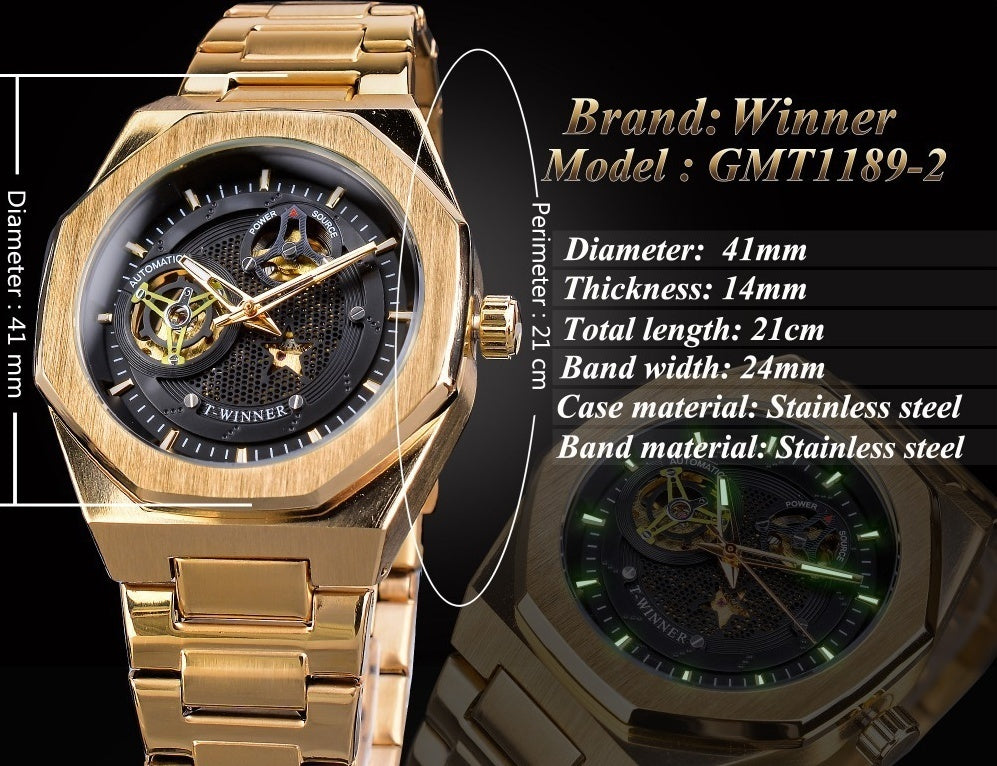 Casual Hollow Mechanical Movement Automatic Watch