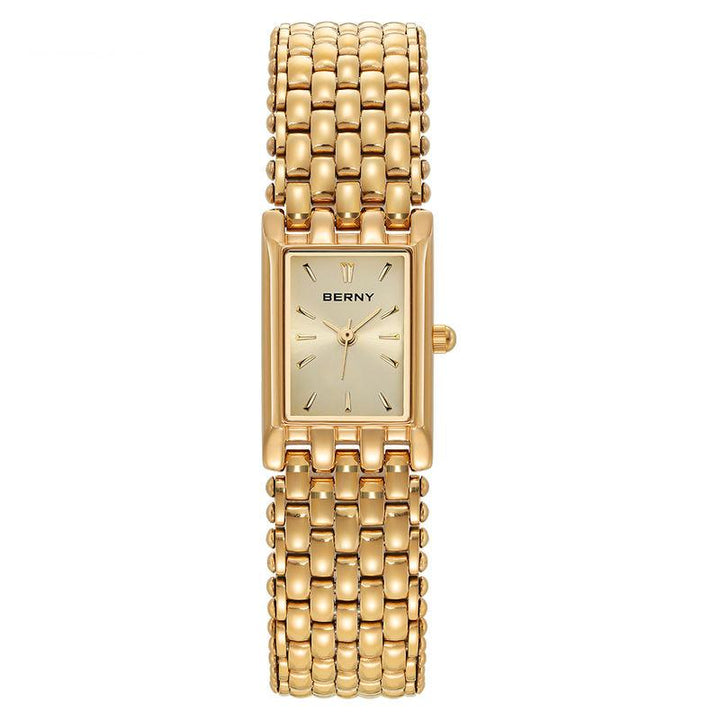 Gold Square Ladies Quartz Watch