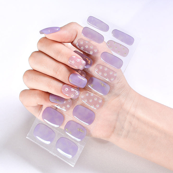 Internet Celebrity Semi-baked Gel Nail Sticker Waterproof And Durable 3d Paper Patch