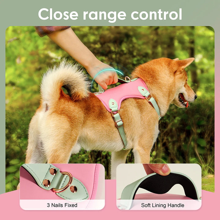 Comfort Fit PU Leather Dog Harness for Medium to Large Breeds