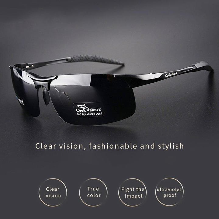 HD Polarized Pilot Sunglasses for Men - UV400 Protection Color-Changing Driving Eyewear