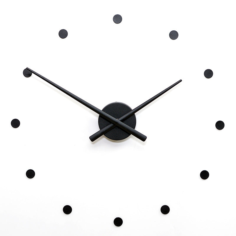 Extra Large Size Wall Clock Diy Creative Simple Clock Sticken On The Wall 12 Small Dots