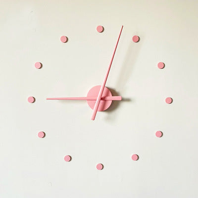 Extra Large Size Wall Clock Diy Creative Simple Clock Sticken On The Wall 12 Small Dots