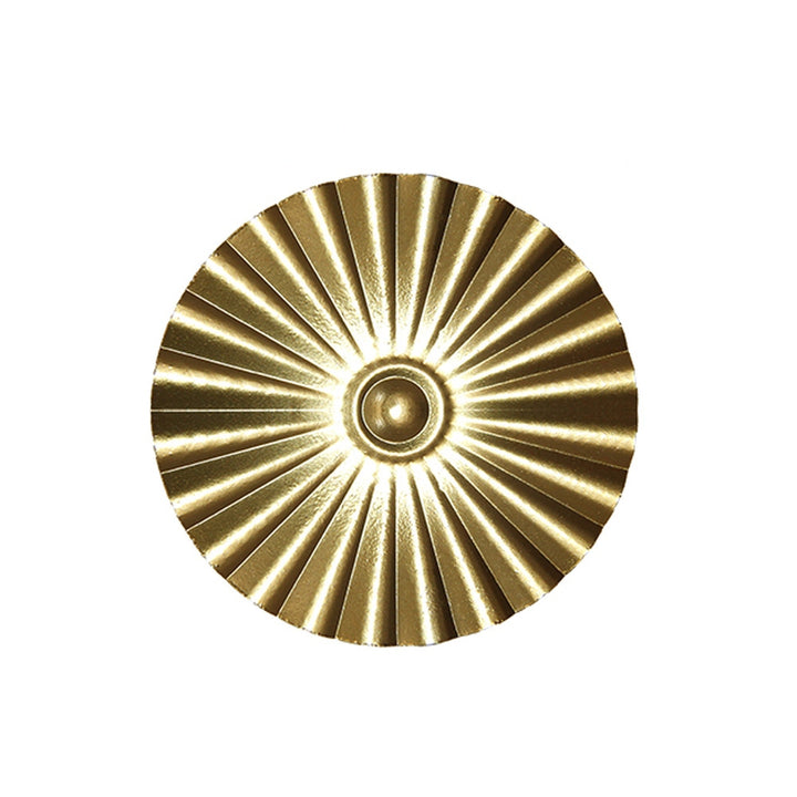 Elegant Round Gold Metal Wall Hanging Decoration