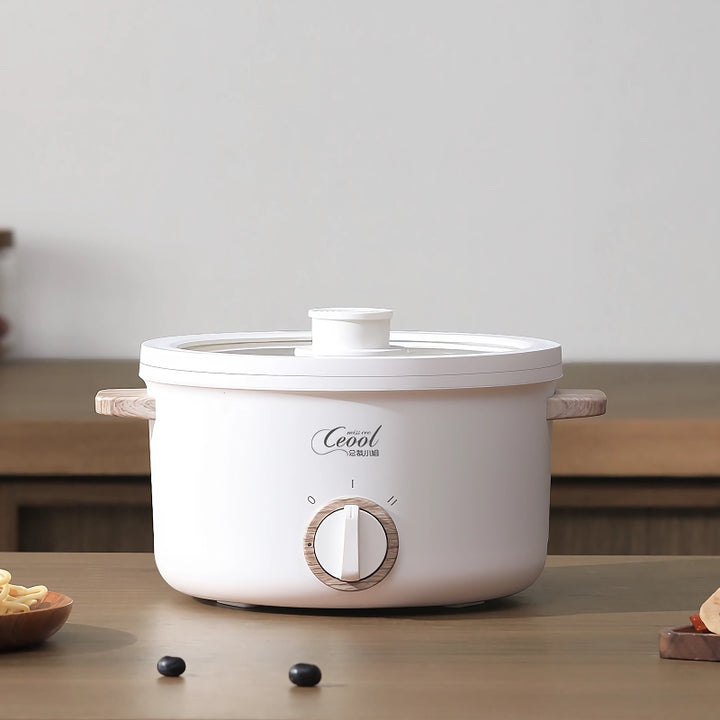 Multifunction Mini Electric Cooking Pot with Food Steamer