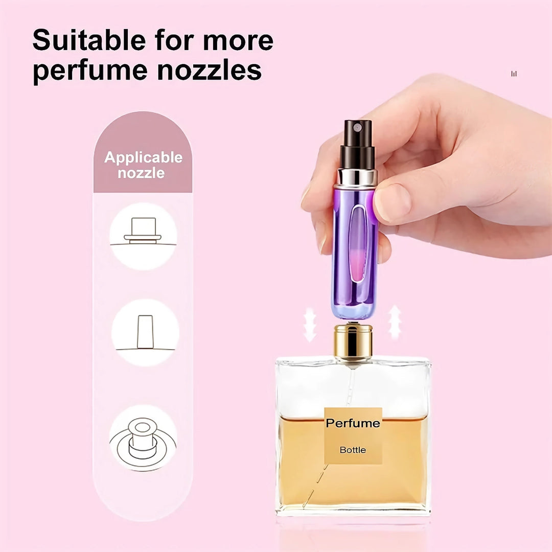 Portable 5ml Perfume Atomizer - Refillable Travel Spray Bottle