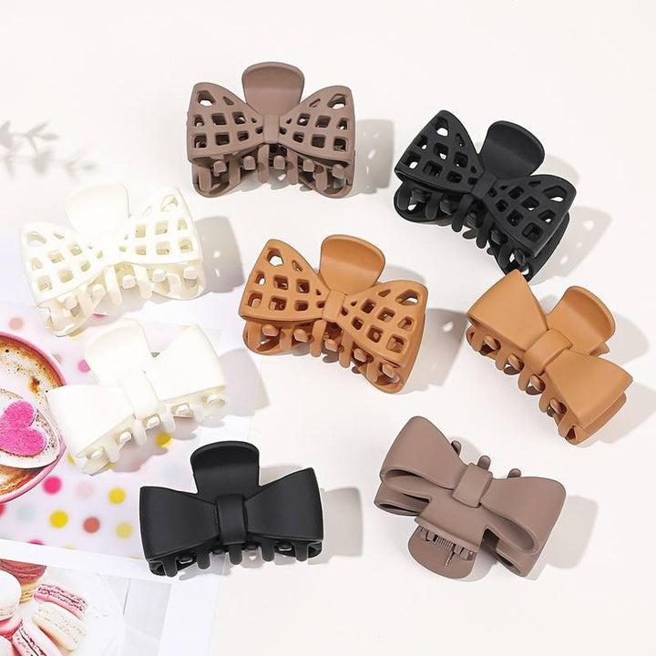 Striped Bow Tie Hairpin Barrettes