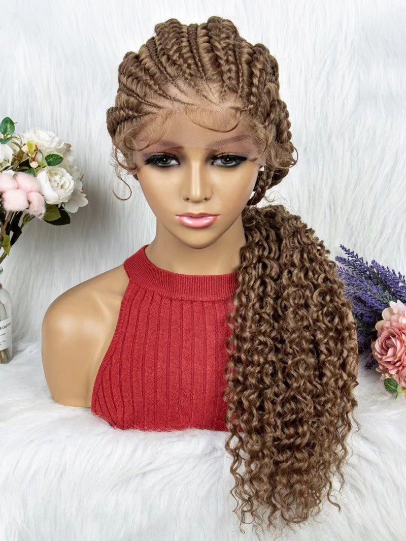 Lace Braided Hand-woven African Wig