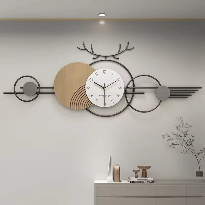 Elegant Large Geometric Wall Clock