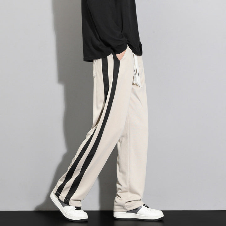 Loose Striped Long Straight-leg Casual Pants