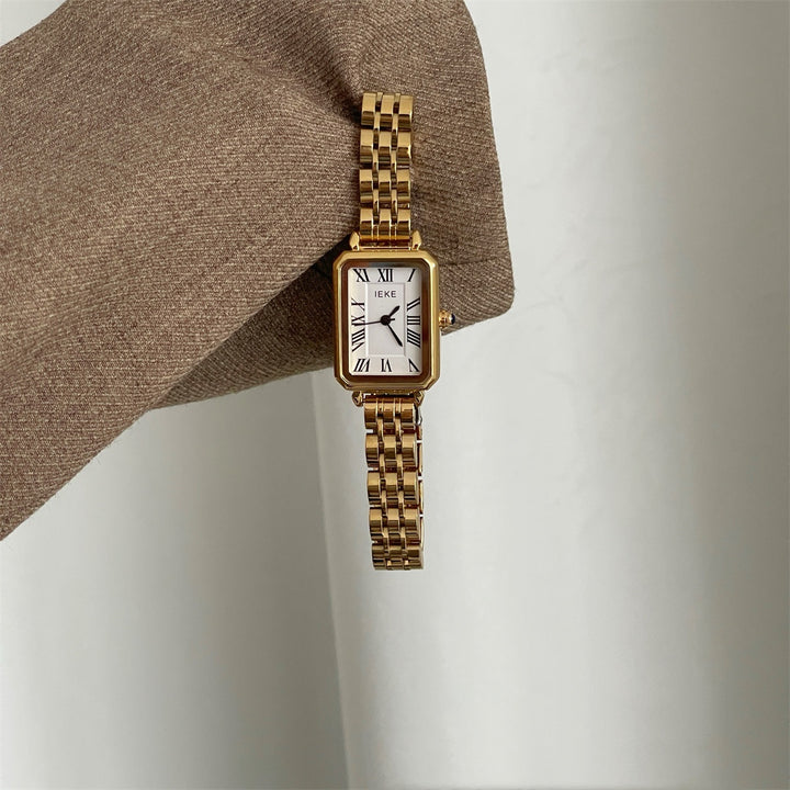 Steel Belt Retro Small Dial Simple Women Quartz Watch