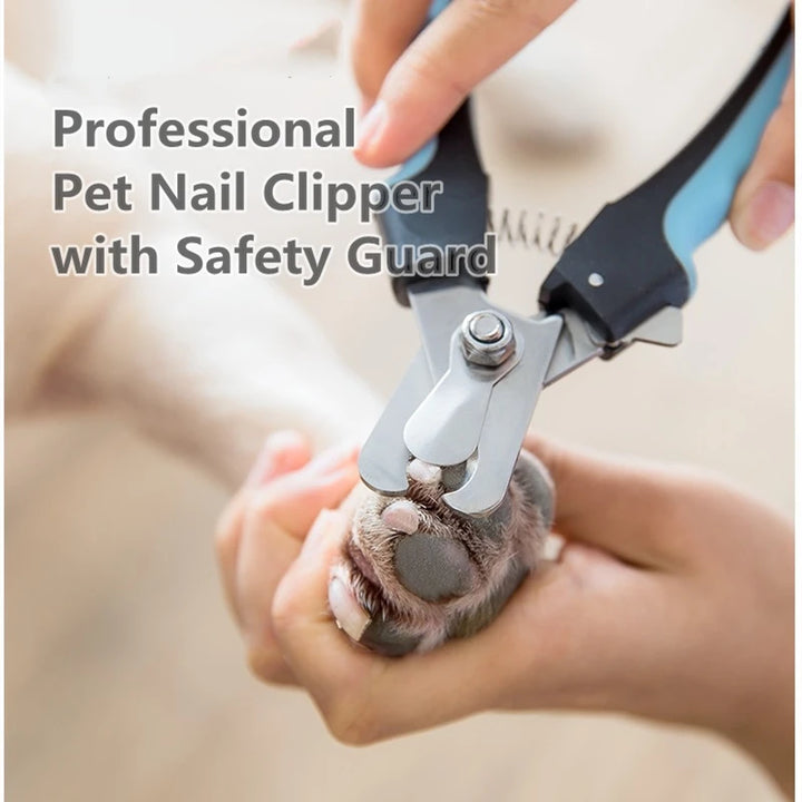 Professional Pet Nail Clipper with Safety Guard for Cats and Dogs