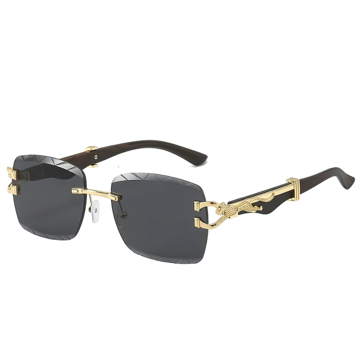 Luxury Rectangle Sunglasses with Gradient Lenses