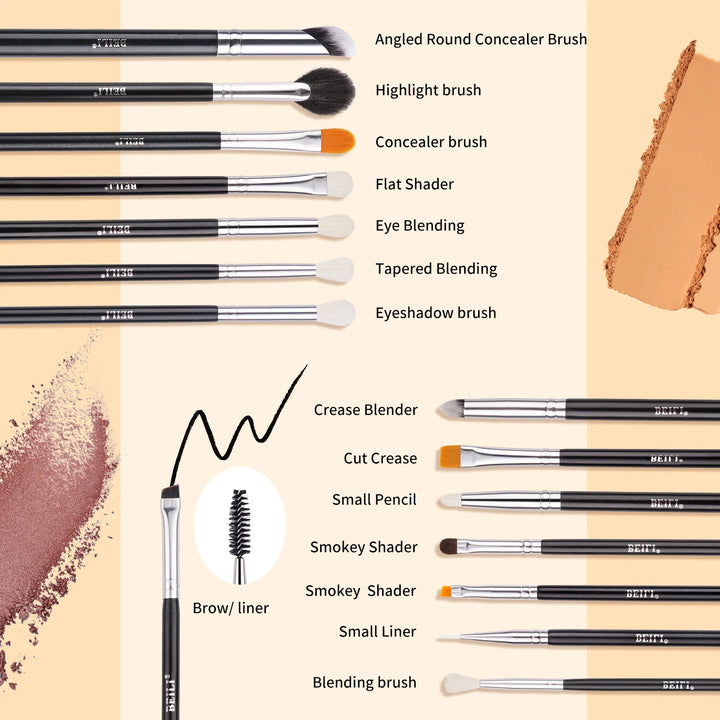 15pcs Professional Eye Makeup Brush Set