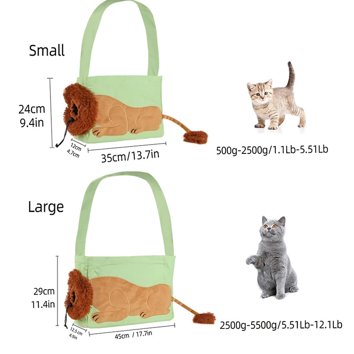 Adorable Lion Shaped Pet Carrier Bag for Small Dogs and Cats