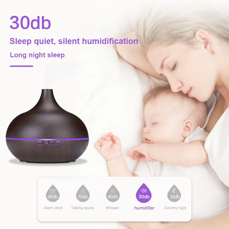 550ml Aromatherapy Essential Oil Diffuser with Remote Control