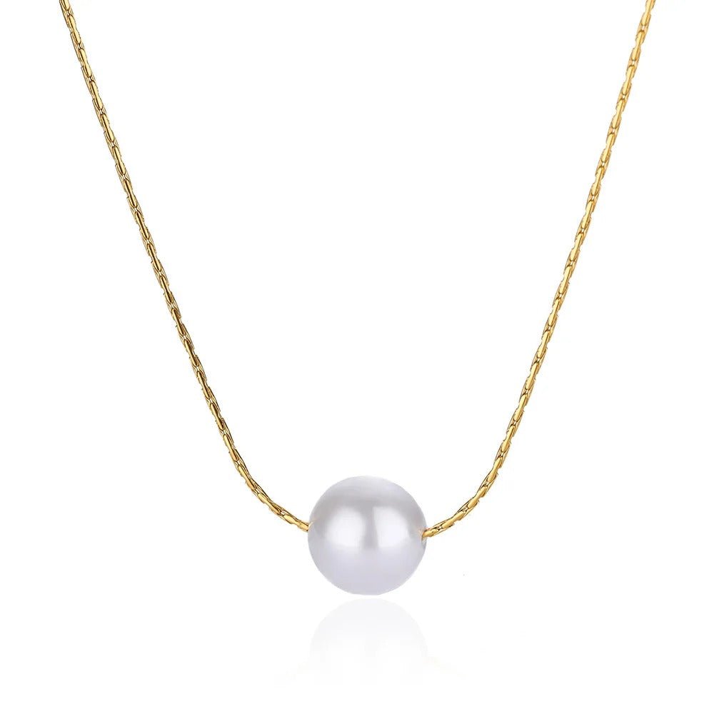 Minimalist Pearl Necklace for Women