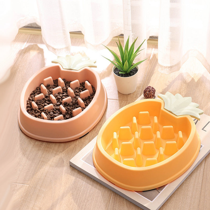 Pineapple Shape Dog Slow Feeder Bowl