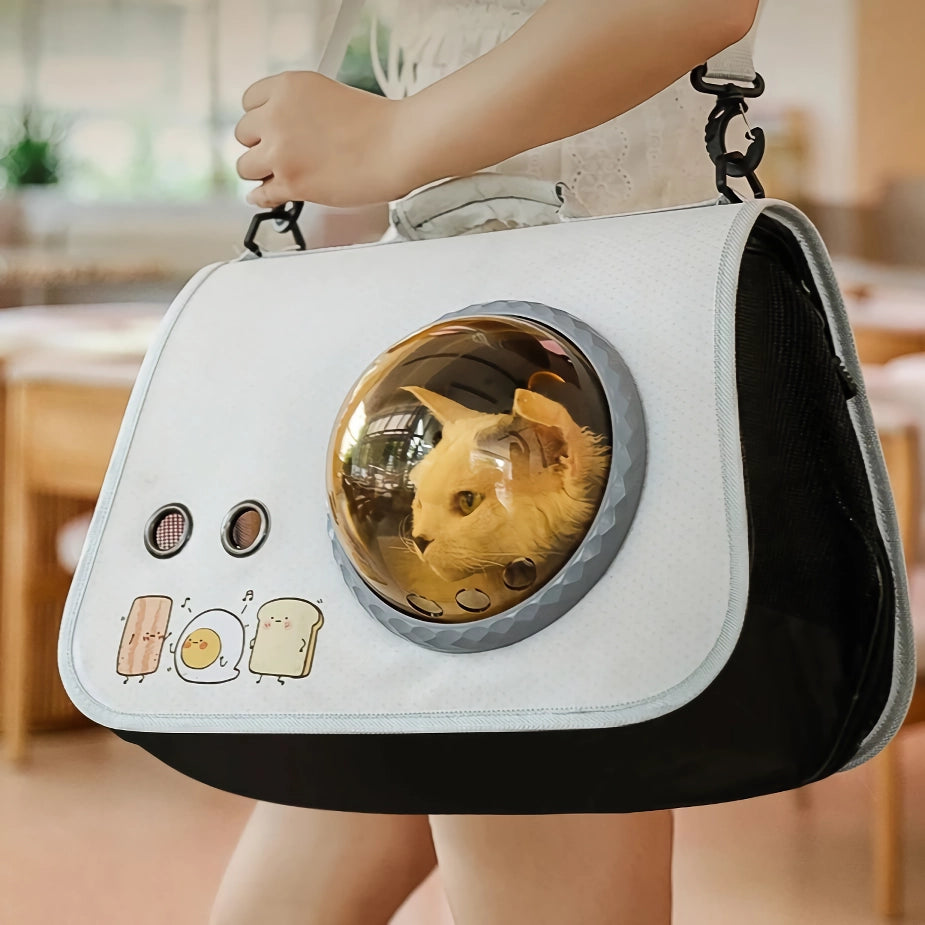 Portable Cat Carrier Bag - Breathable Pet Shoulder Bag for Small Dogs & Cats