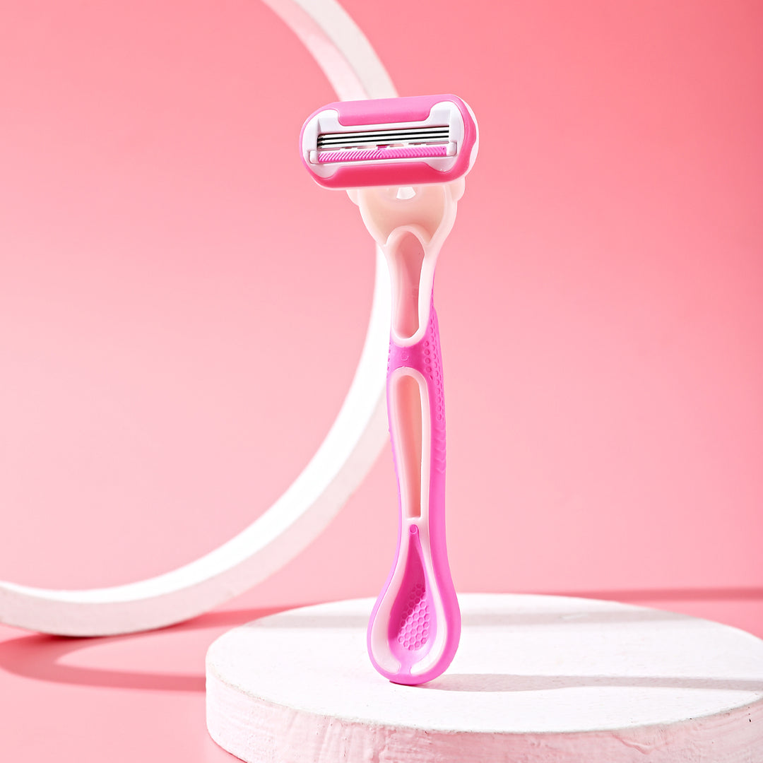 3-Blade Manual Razor for Bikini, Body, Face & Underarm Hair Removal