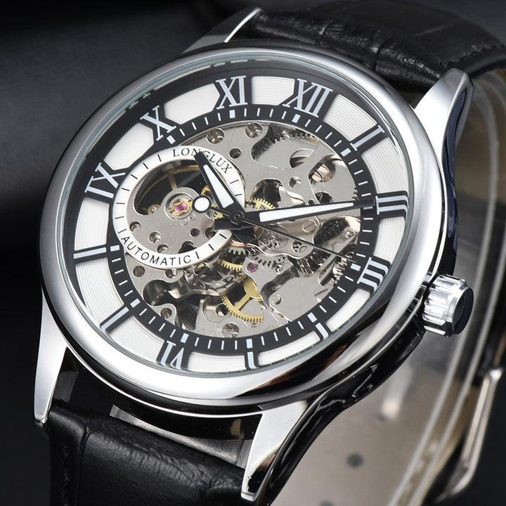 Men's Mechanical Watch Roman Scale Waterproof Fashion Business