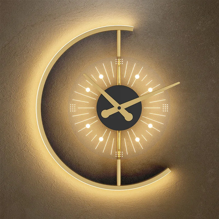 Modern LED Wall Lamp Clock