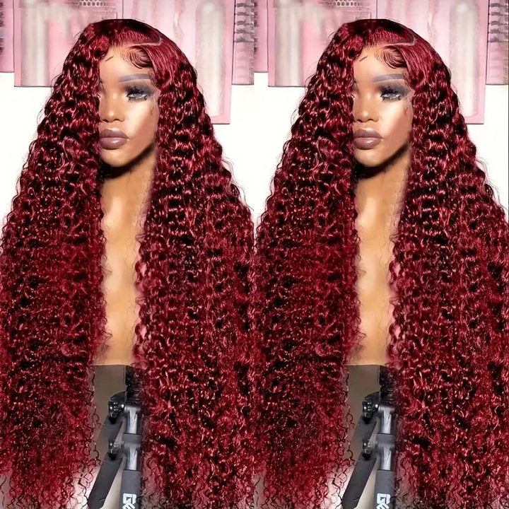 Fashionable Wine Red Curly Hair Wig