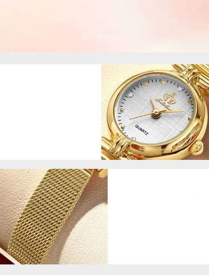 Women's Student Trendy Quartz Watch With Mesh Chain