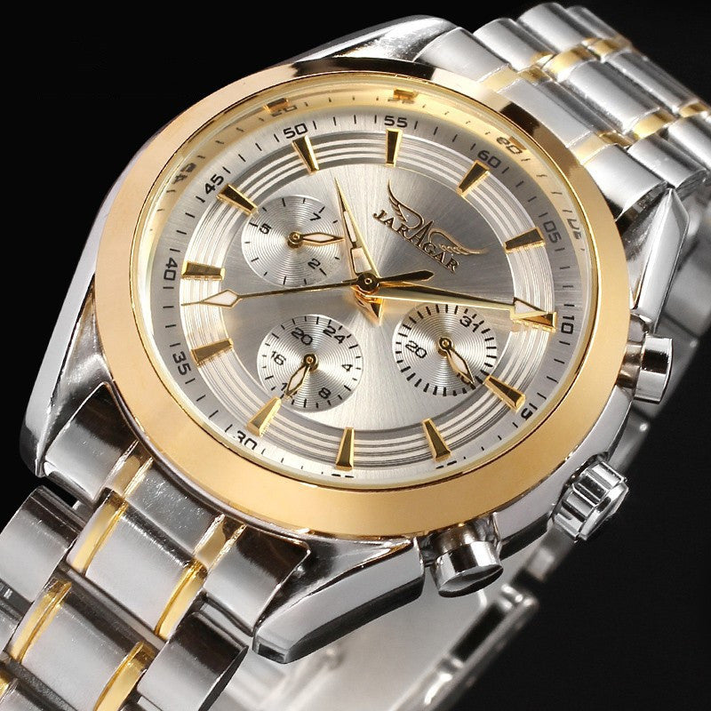 Men's Automatic 6-pin Steel Band Mechanical Watch