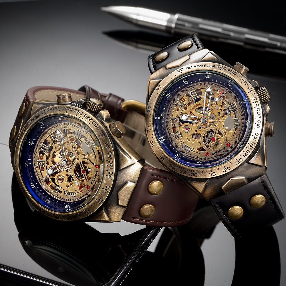 Men's Fashion Hollowed-out Automatic Mechanical Watch