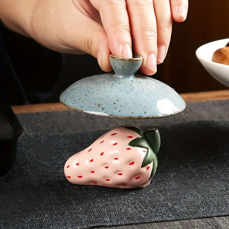 Porcelain Strawberry Incense Holder