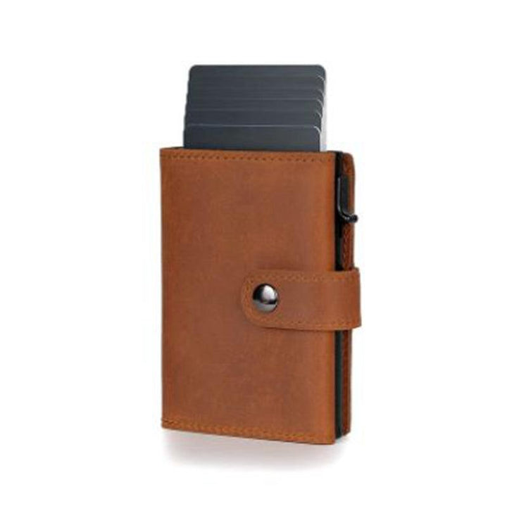 Automatic Bullet Card Aluminum Alloy Anti-magnetic Card Holder - Trendha