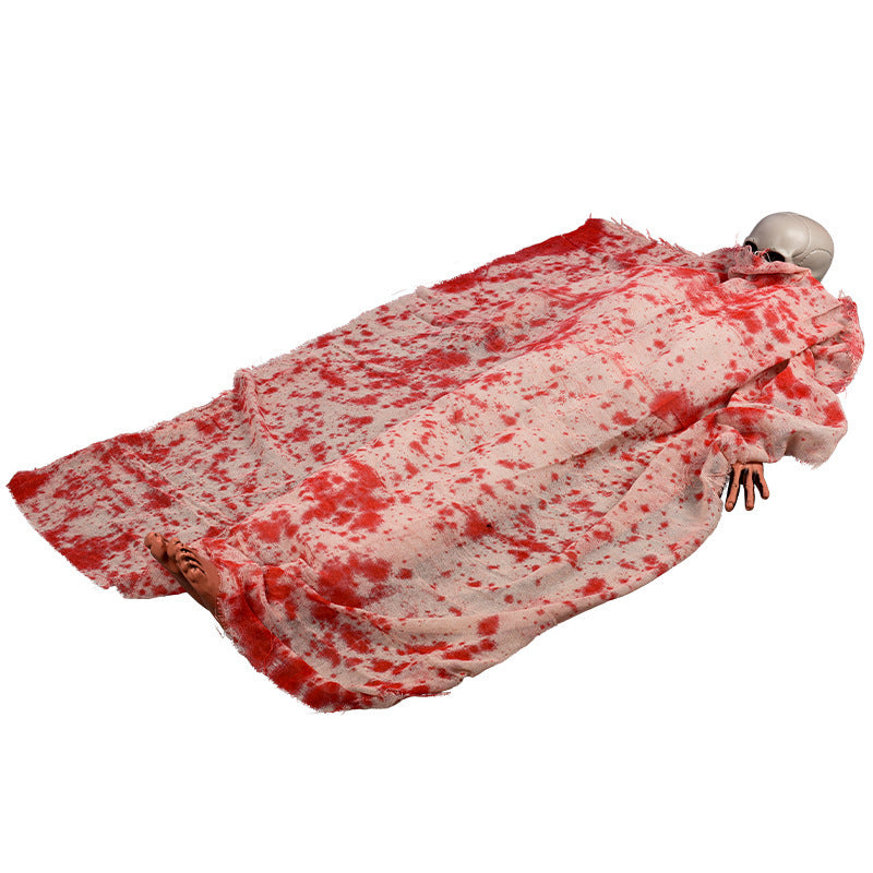 Halloween Horror Voice-activated Corpse Blood Cloth Glowing Hair Layout Props