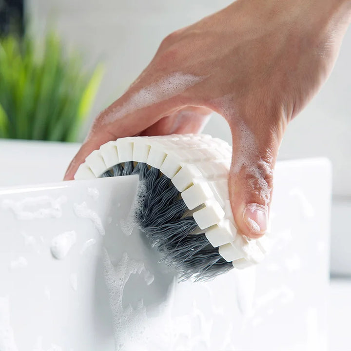 Flexible Kitchen Scrubber & Tile Cleaner with Bristles for Cooktop, Sink, Bathroom & Floor