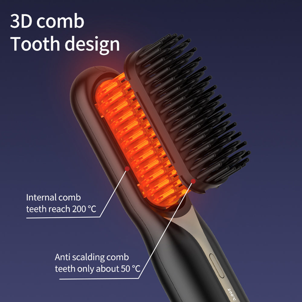 Wireless Ceramic Hair Straightener Hot Comb