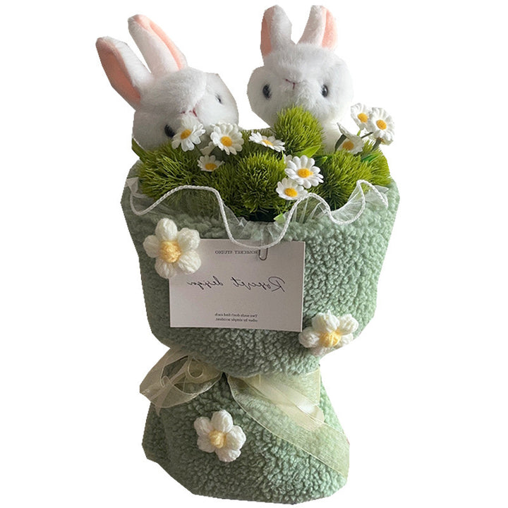 Rabbit Lamb Wheat Doll Bridal Bouquet