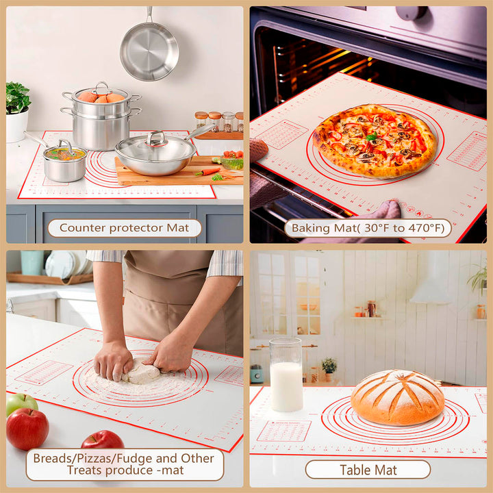 Silicone Baking Mat with Dough Scraper Set