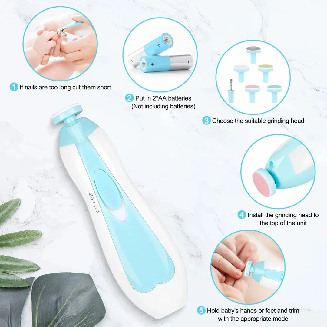 GentleCare Electric Baby Nail Trimmer: Safe & Quiet Manicure for Kids