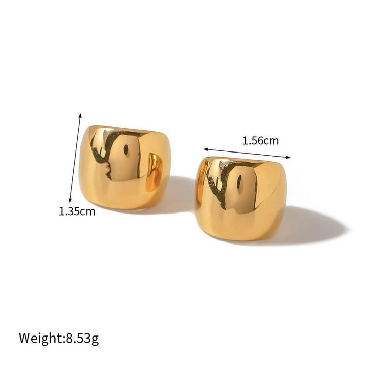 Gold Plated Stainless Steel Minimalist Smooth Ear Clip – Tarnish-Proof and Waterproof