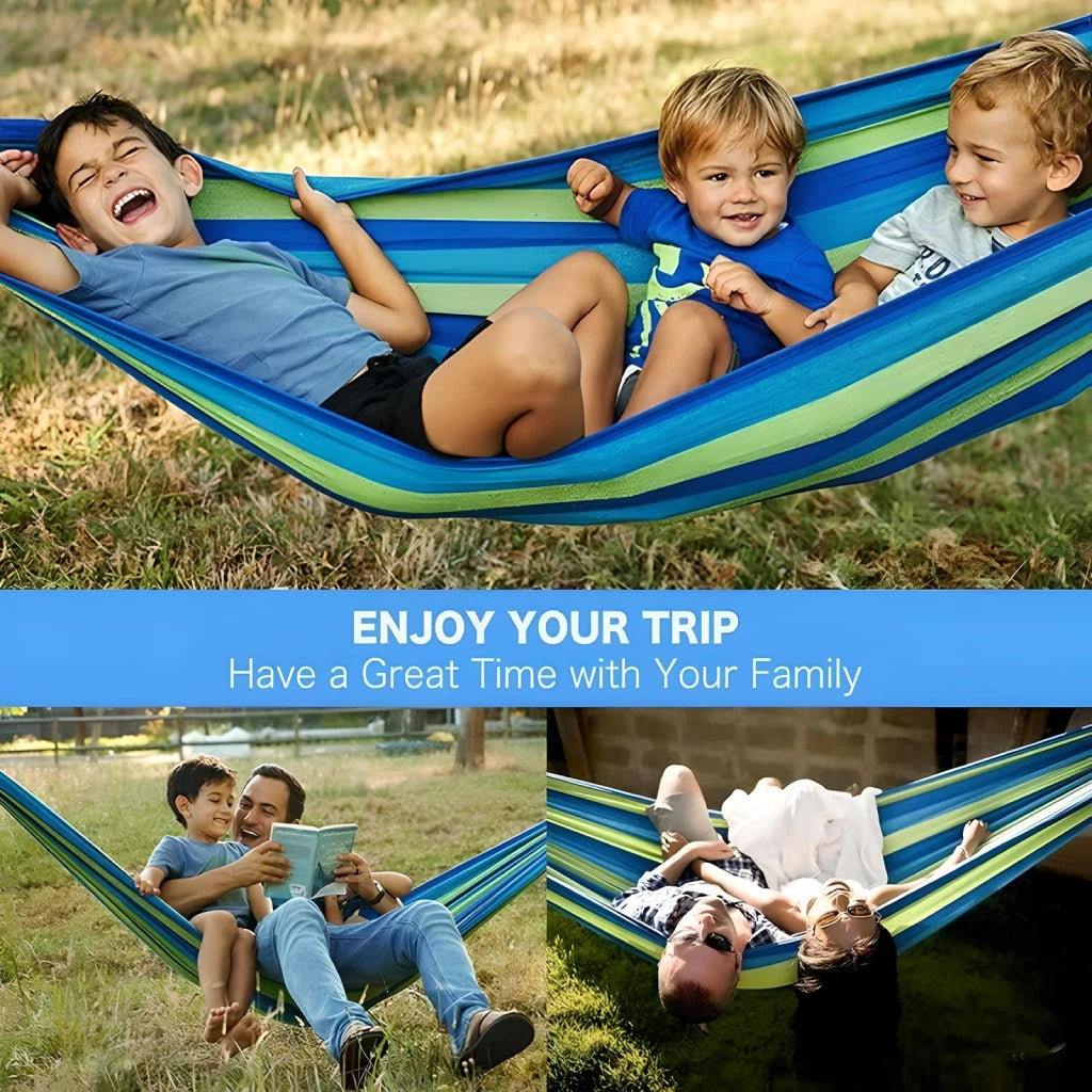 Portable Thick Canvas Hammock for Outdoor Camping and Leisure