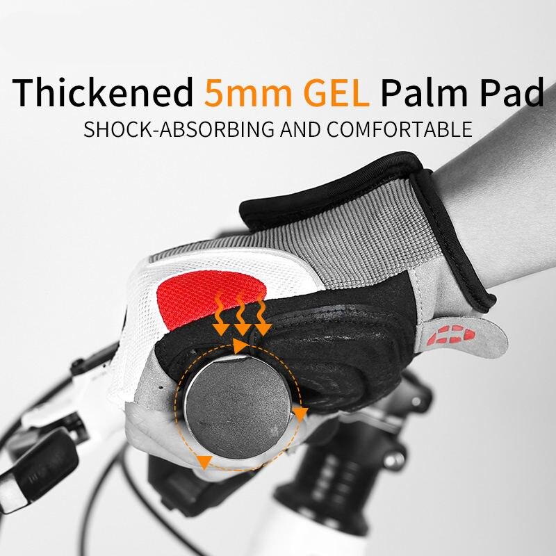 Shockproof Gel Pad Half Finger Cycling Gloves