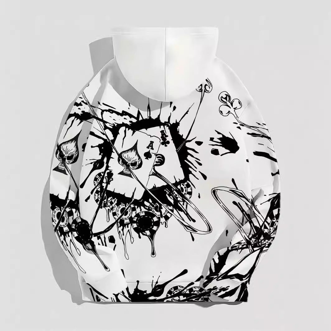 Gambler Ink Playing Cards 3D Digital Printing Hoodie