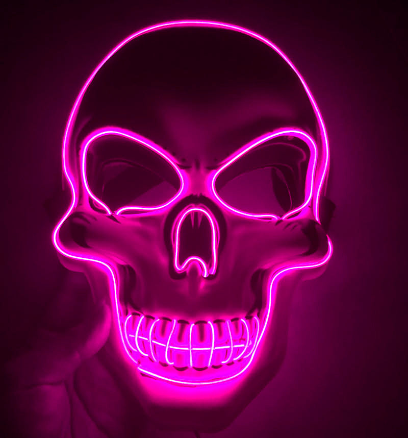 Halloween Skeleton Mask LED Glow Scary