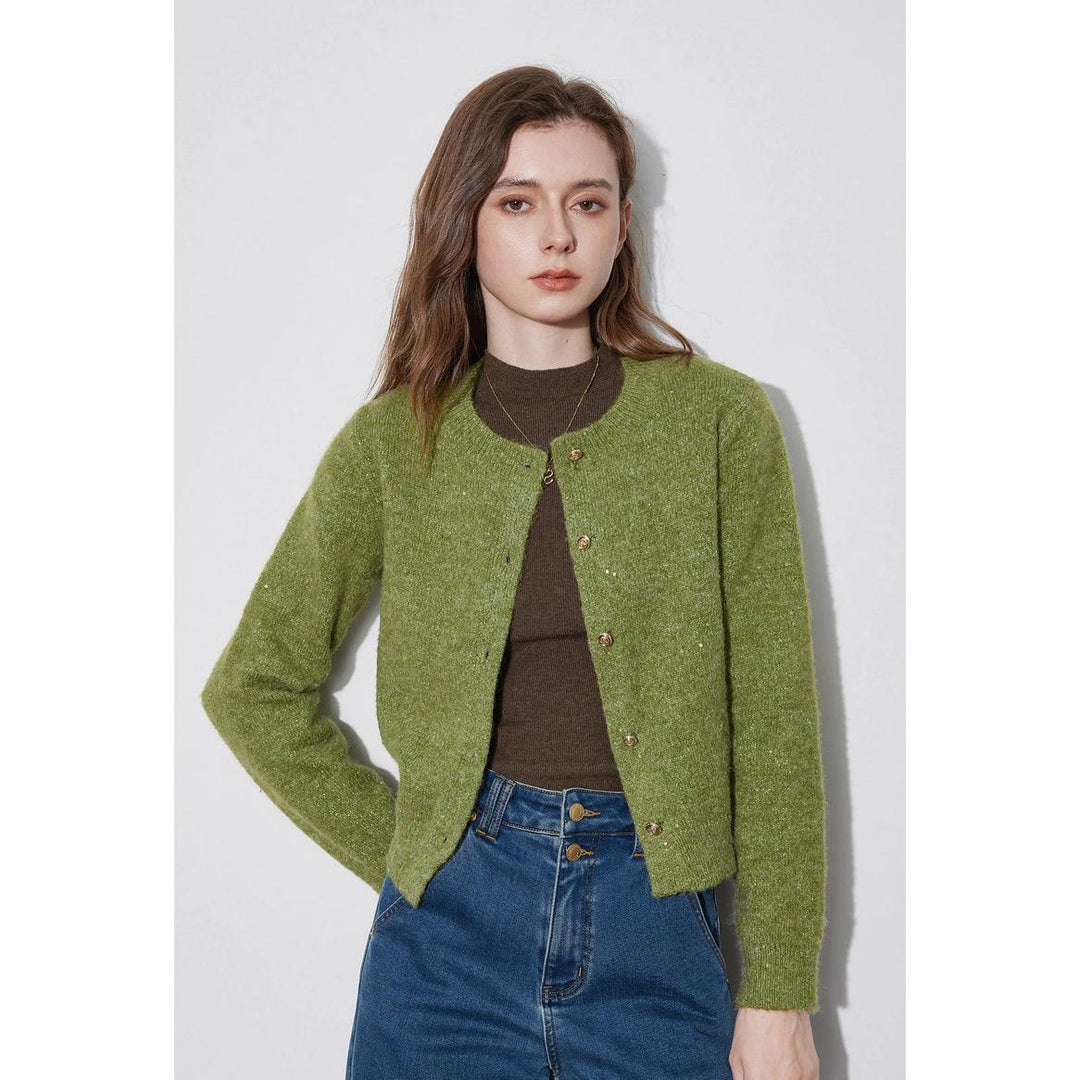 Women’s Bead Button Knitted Cardigan