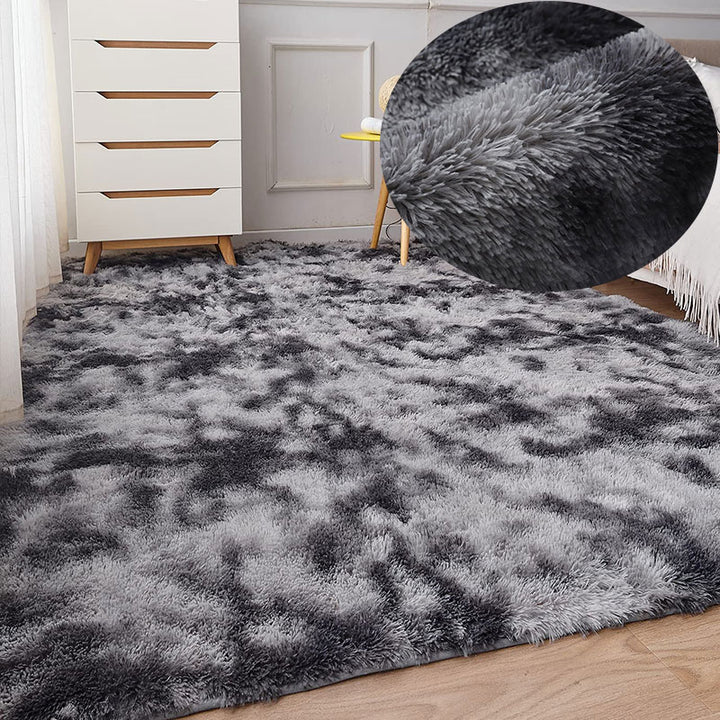 Plush Gray Area Rug for Modern Home Decor