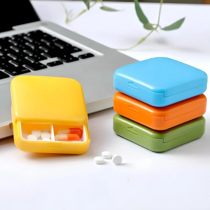 Compact 2-Grid Portable Mini Pill Box