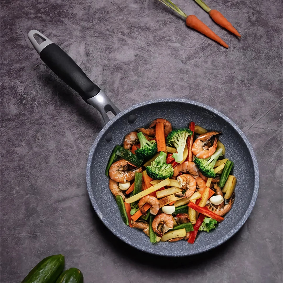 Non-Stick Stone Frying Pan Set - Eco-Friendly Wok Skillet