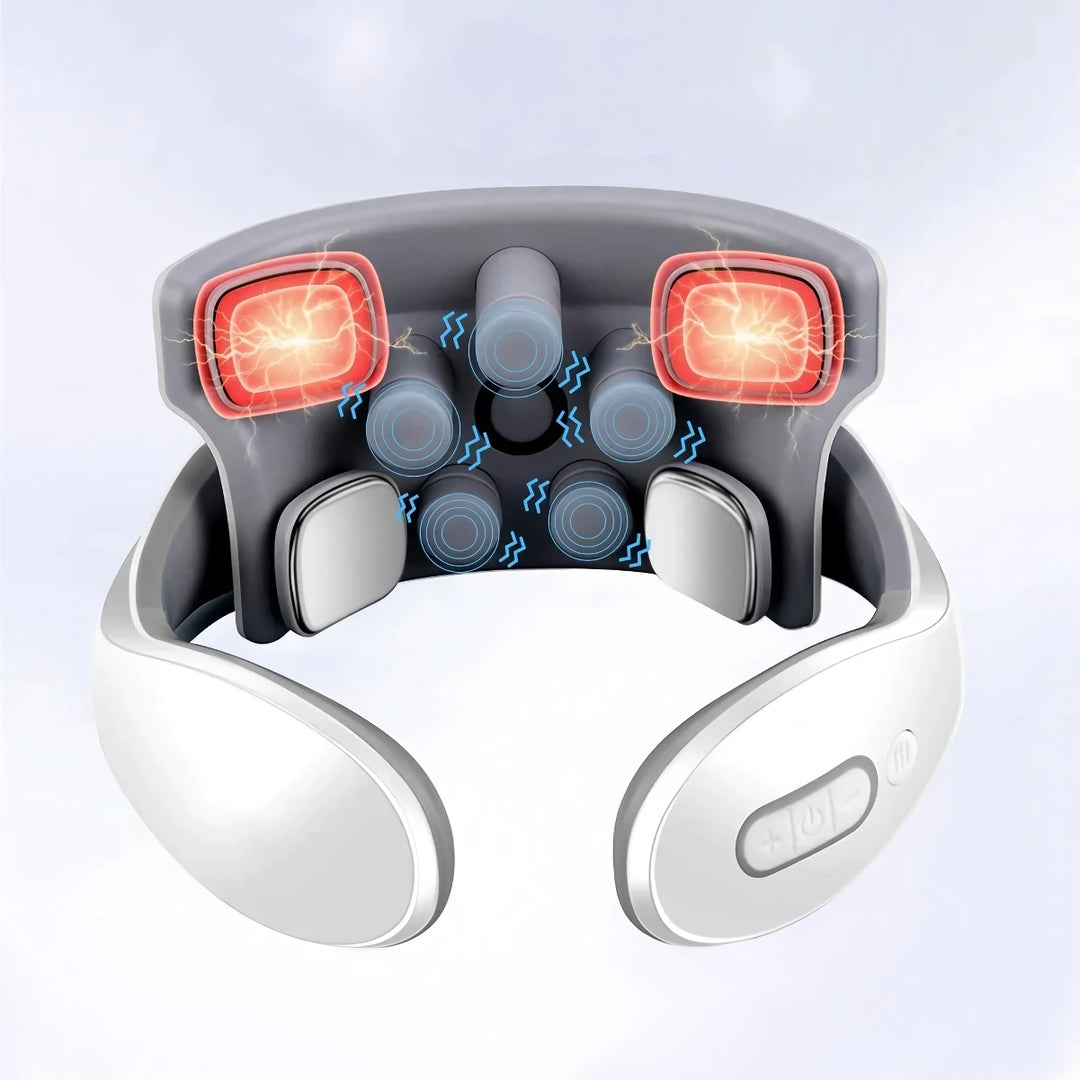 Smart Electric Pulse Neck Massager with Heat and TENS Therapy