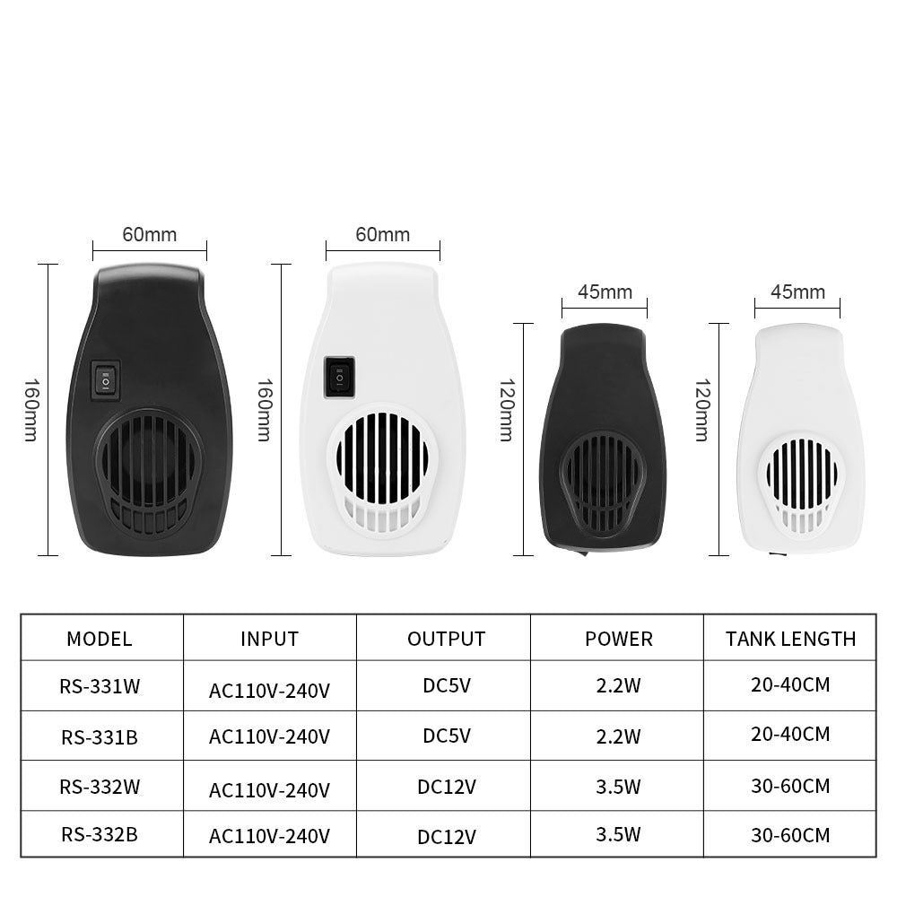 Aquarium Cooling Fan with Two-Speed Wind Control